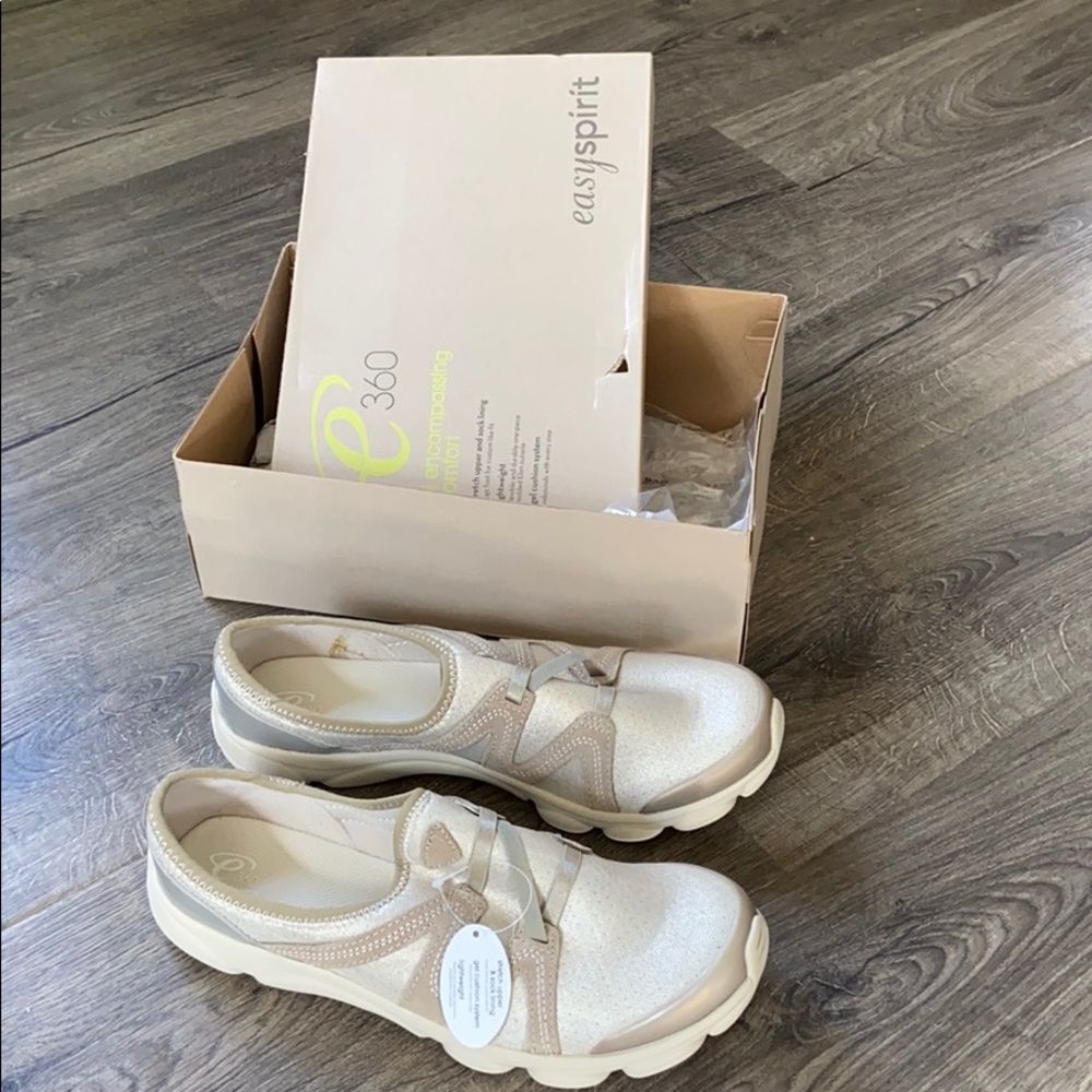 Gold Easy Spirit slip on shoes
